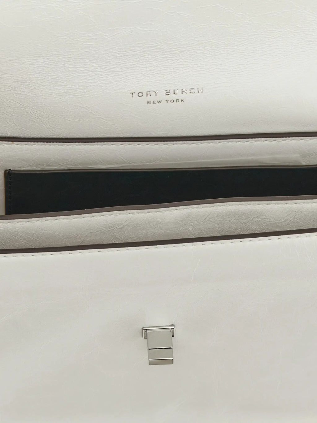 Tory Burch White Lamb Leather Shoulder Bag