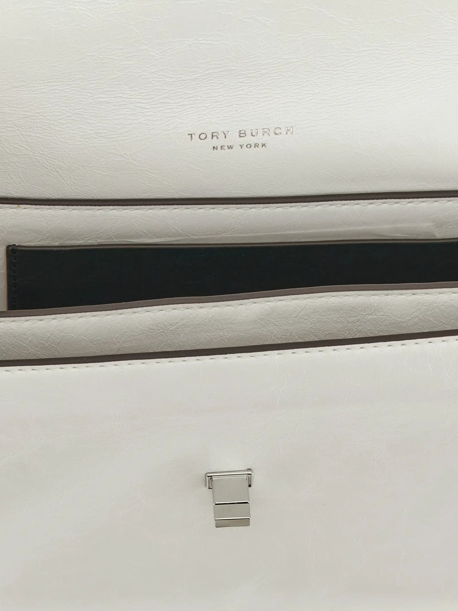 Tory Burch White Lamb Leather Shoulder Bag