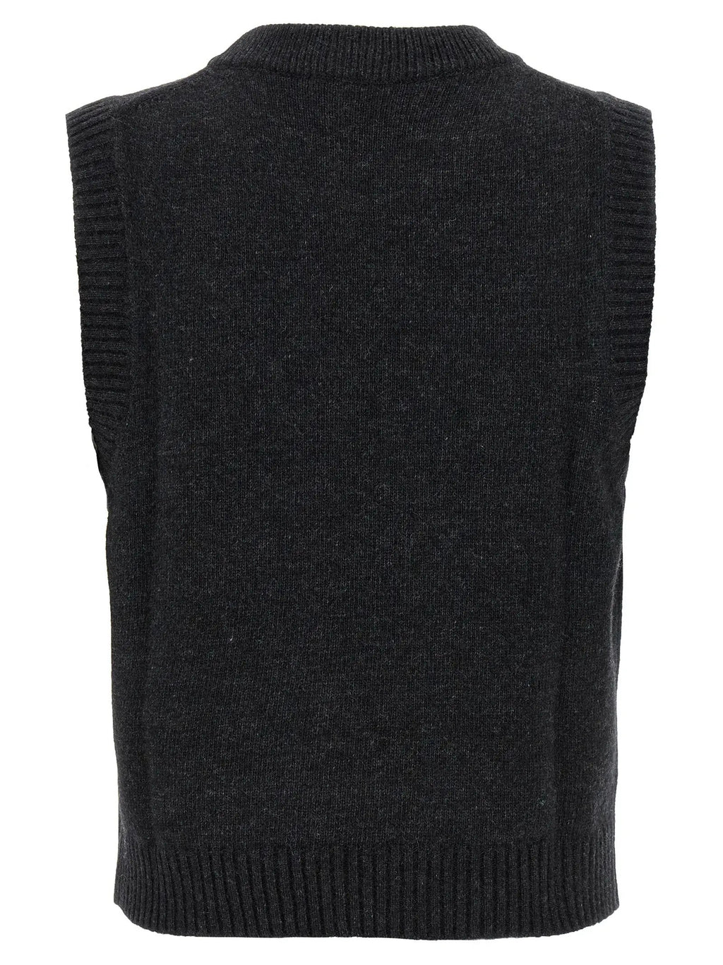 Ganni Black Wool Sleeveless Jacket