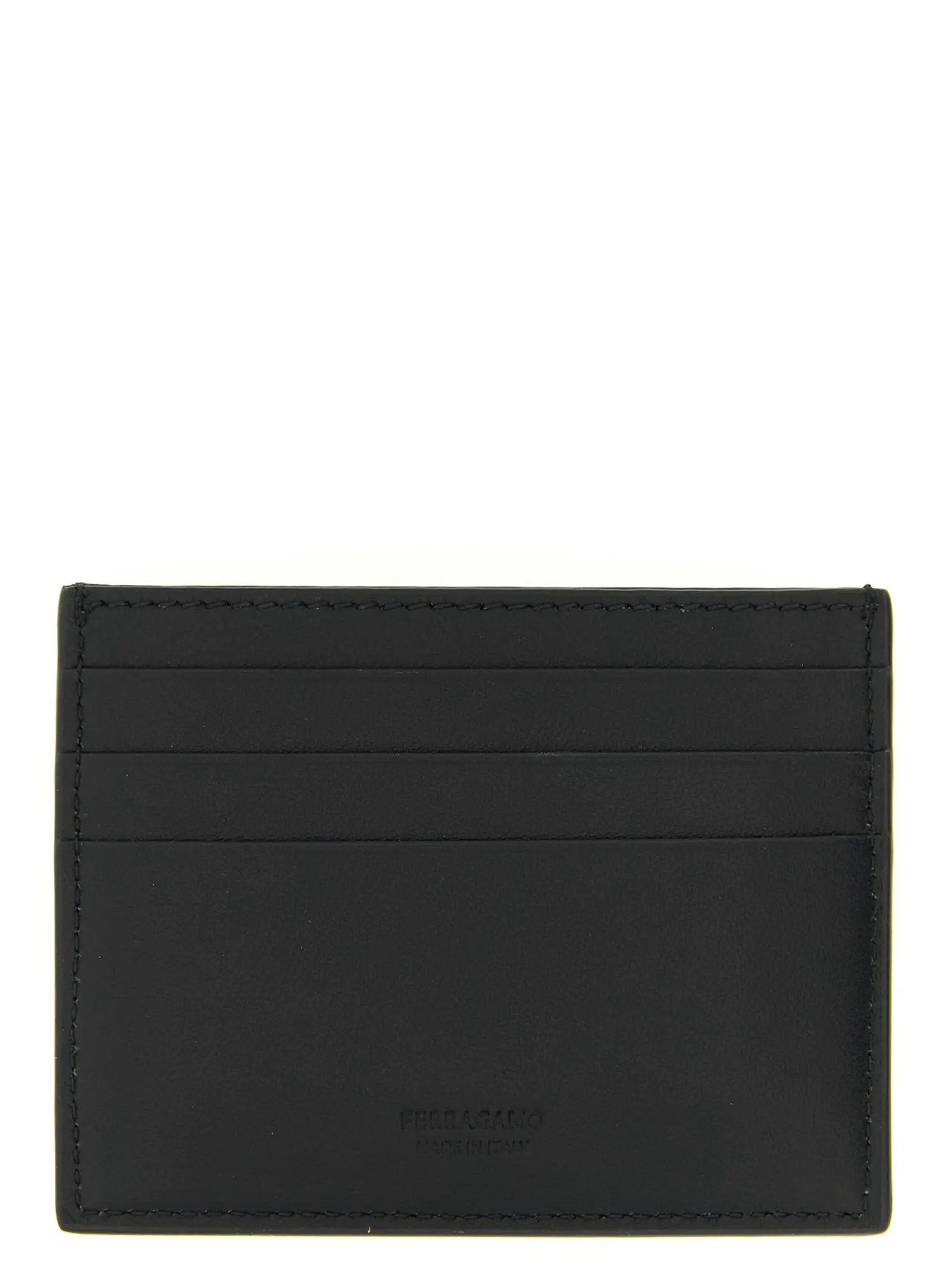 Ferragamo Black Calfskin Cardholder