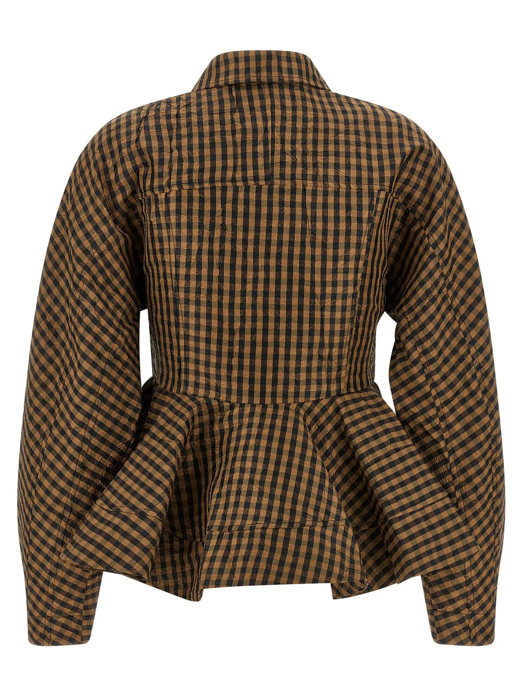 Ganni Brown Recycled Polyester Blouse