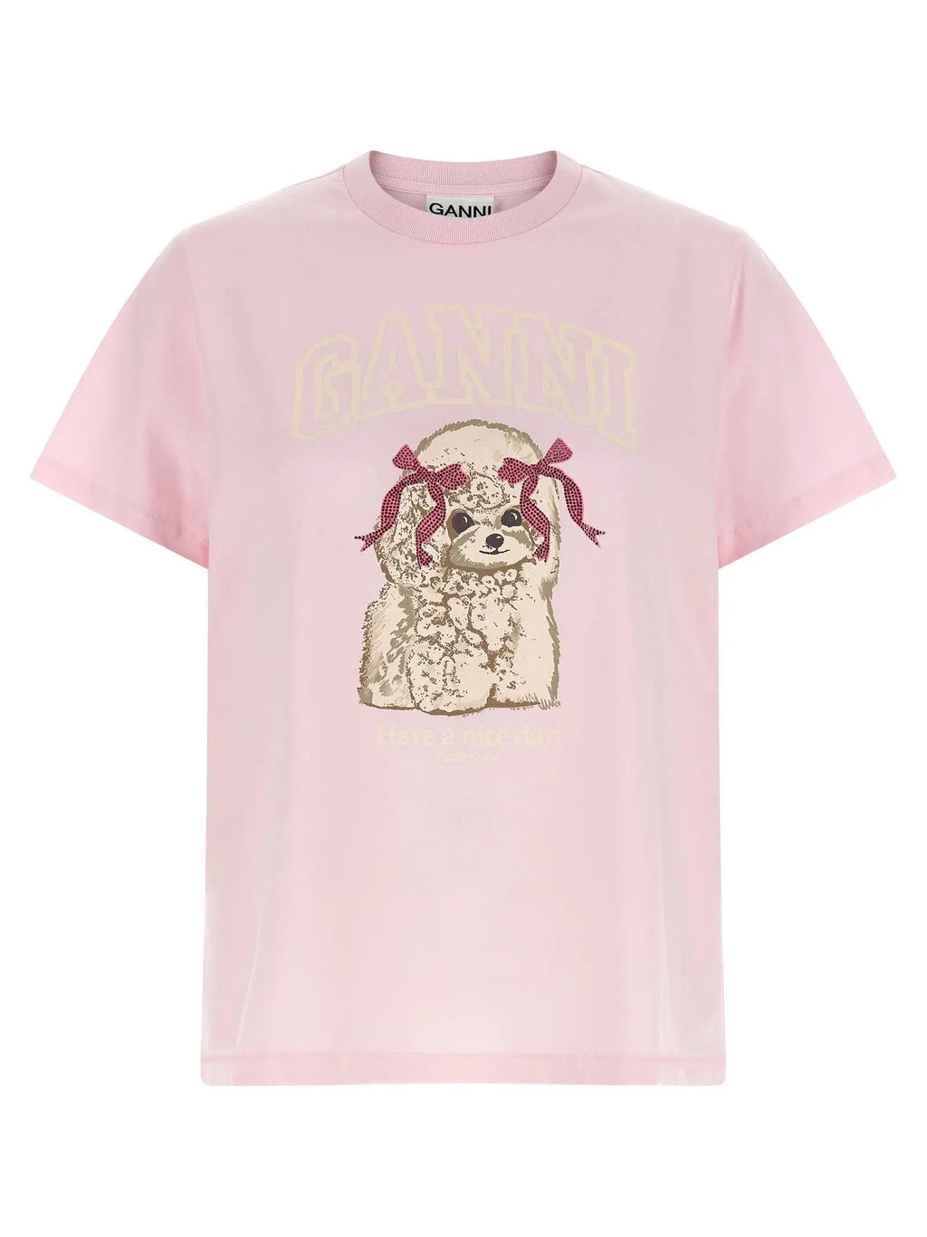 Ganni Multicolor Organic Cotton T-Shirt