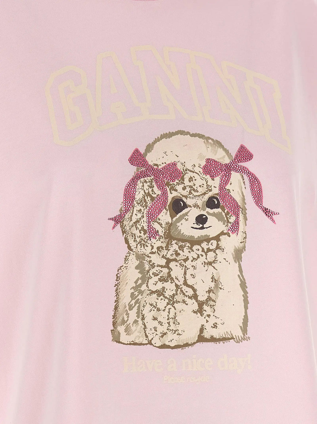 Ganni Multicolor Organic Cotton T-Shirt