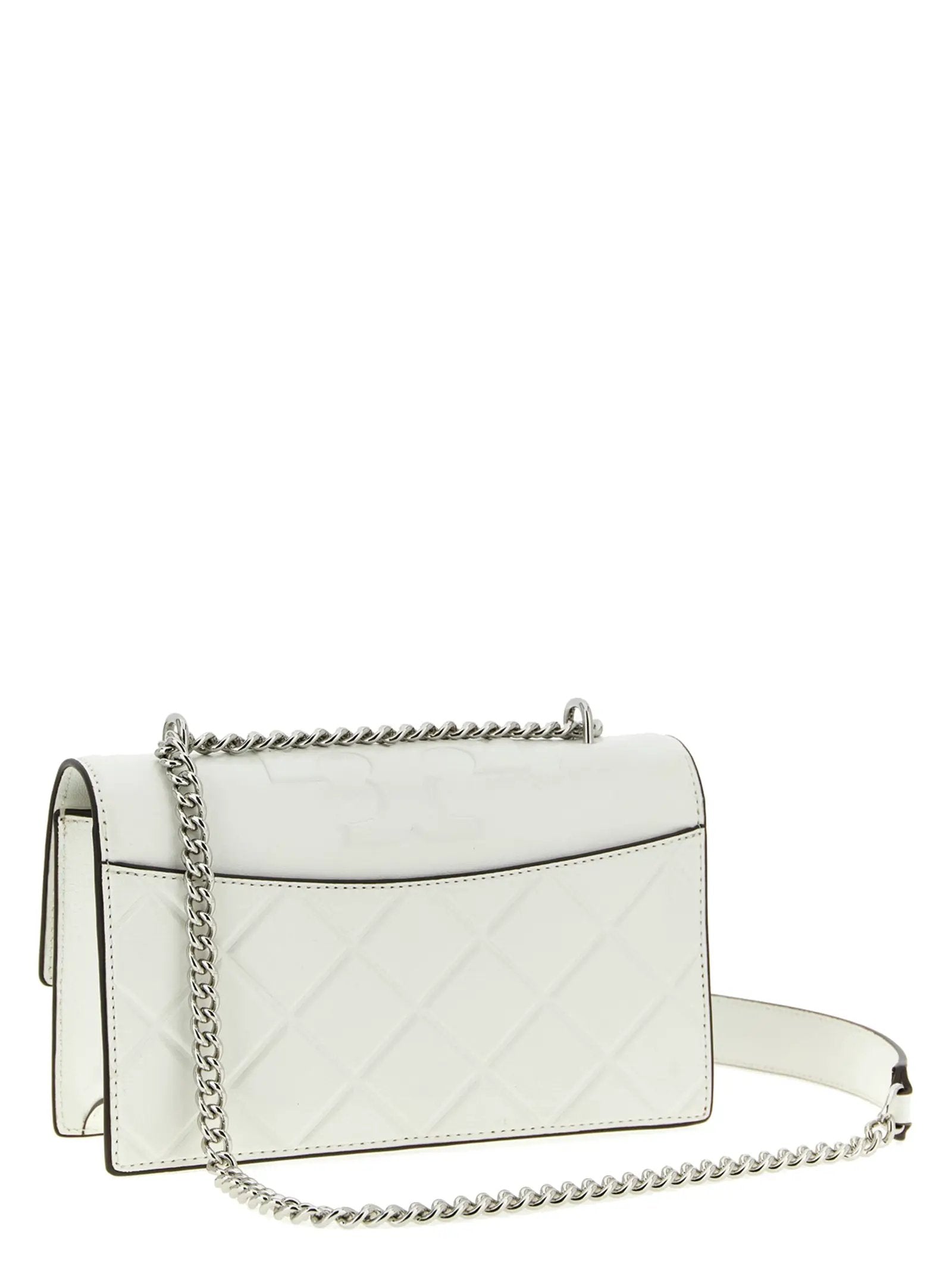 Tory Burch White Goatskin Crossbody Bag
