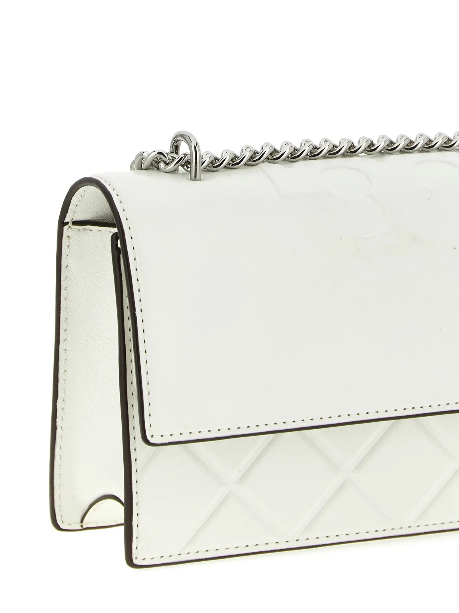 Tory Burch White Goatskin Crossbody Bag