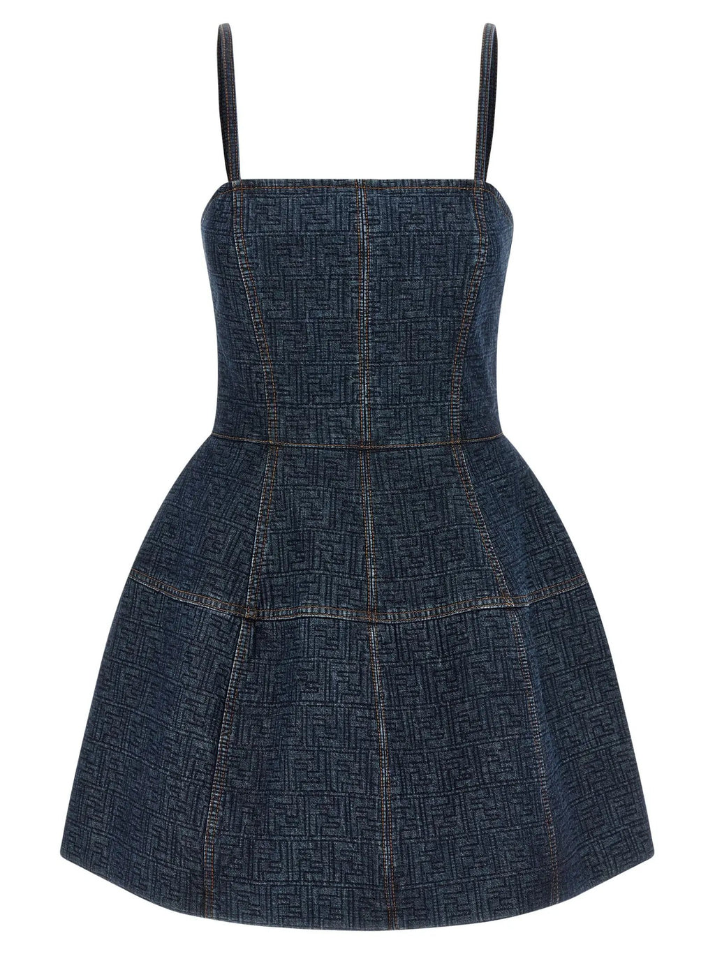 Fendi Blue Cotton Short Dress