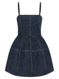 Fendi Blue Cotton Short Dress