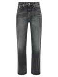Versace Gray Cotton Straight-Leg Jeans