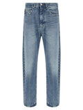 Versace Blue Cotton Straight-Leg Jeans