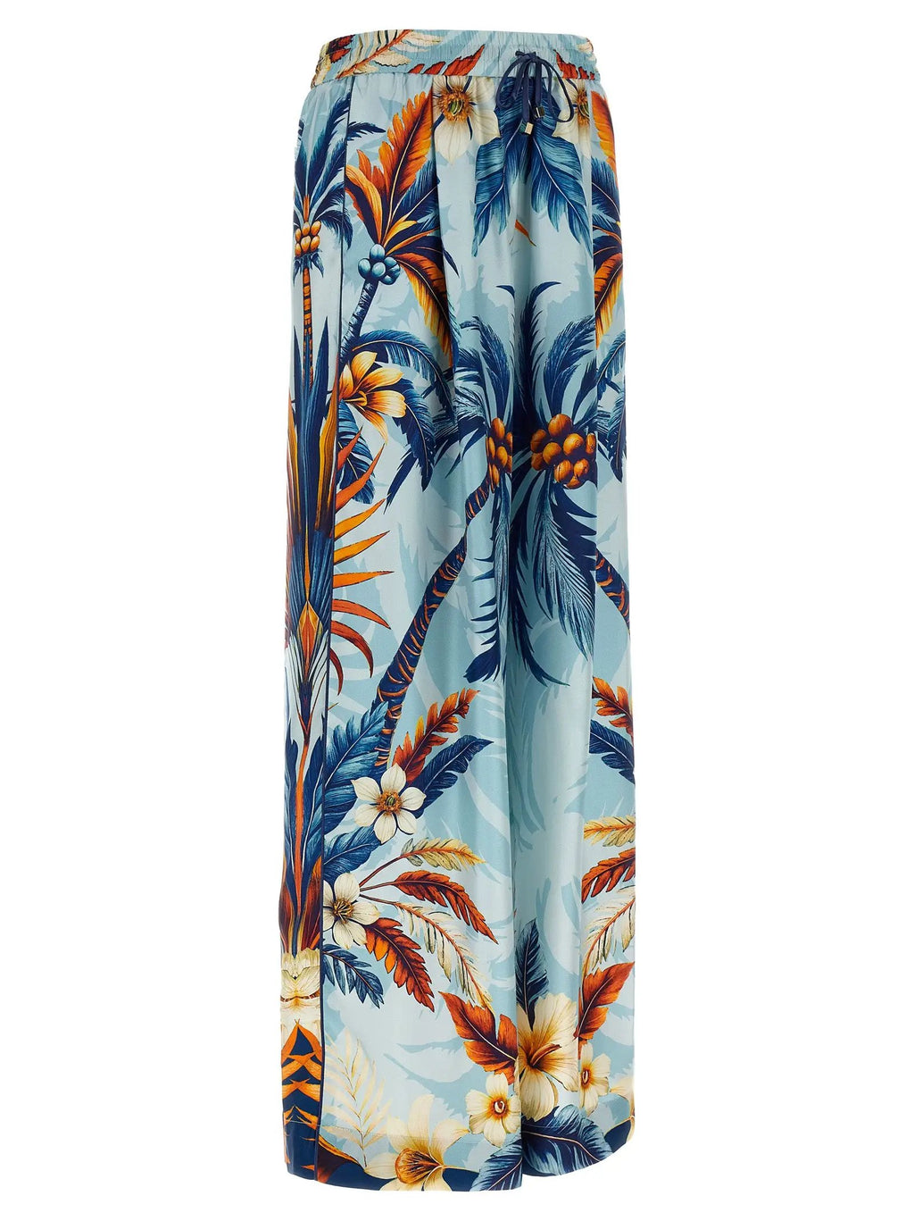 F.R.S. - FOR RESTLESS SLEEPERS Blue Silk Casual Pants