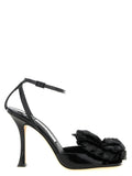 Jimmy Choo Black Leather Stiletto Heel Sandals