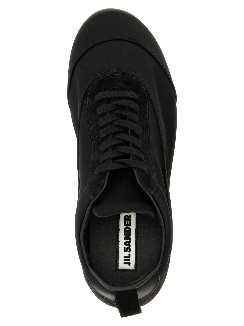 Jil Sander Black Cotton Low Top Sneakers