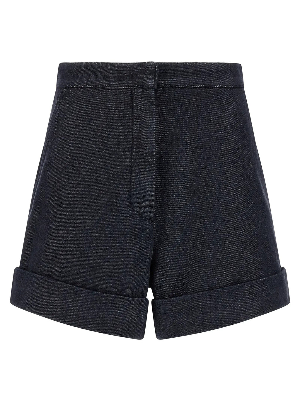 Max Mara Blue Cotton Bermuda Shorts