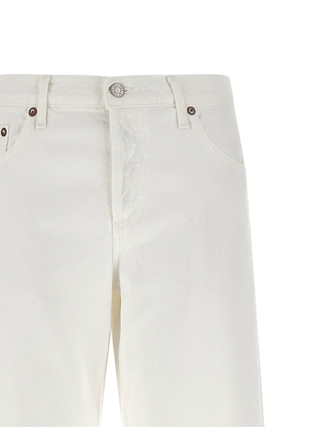 Agolde White Cotton Jeans Denim