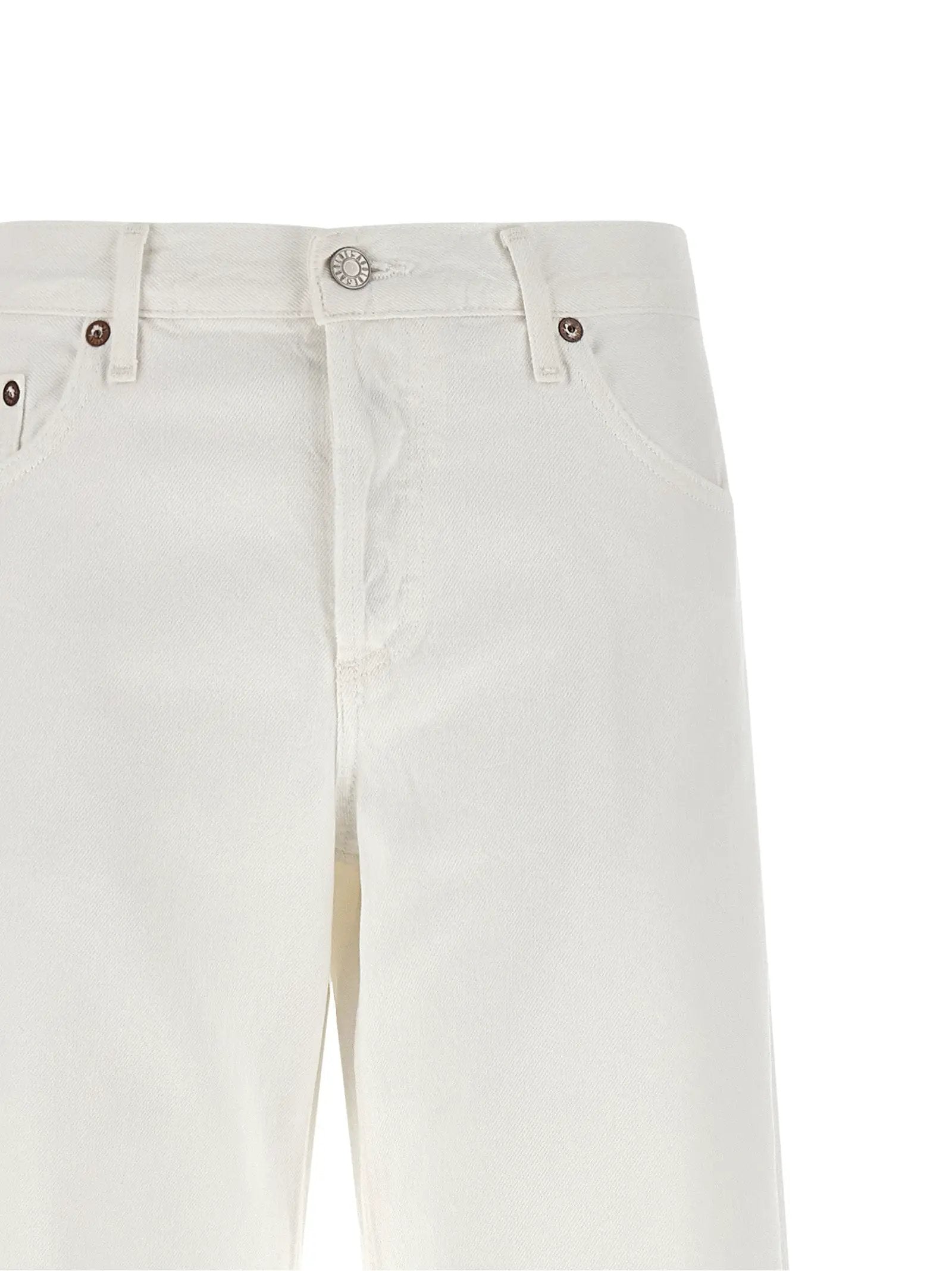 Agolde White Cotton Jeans Denim