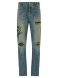 Amiri Blue Cotton Relaxed Fit Jeans