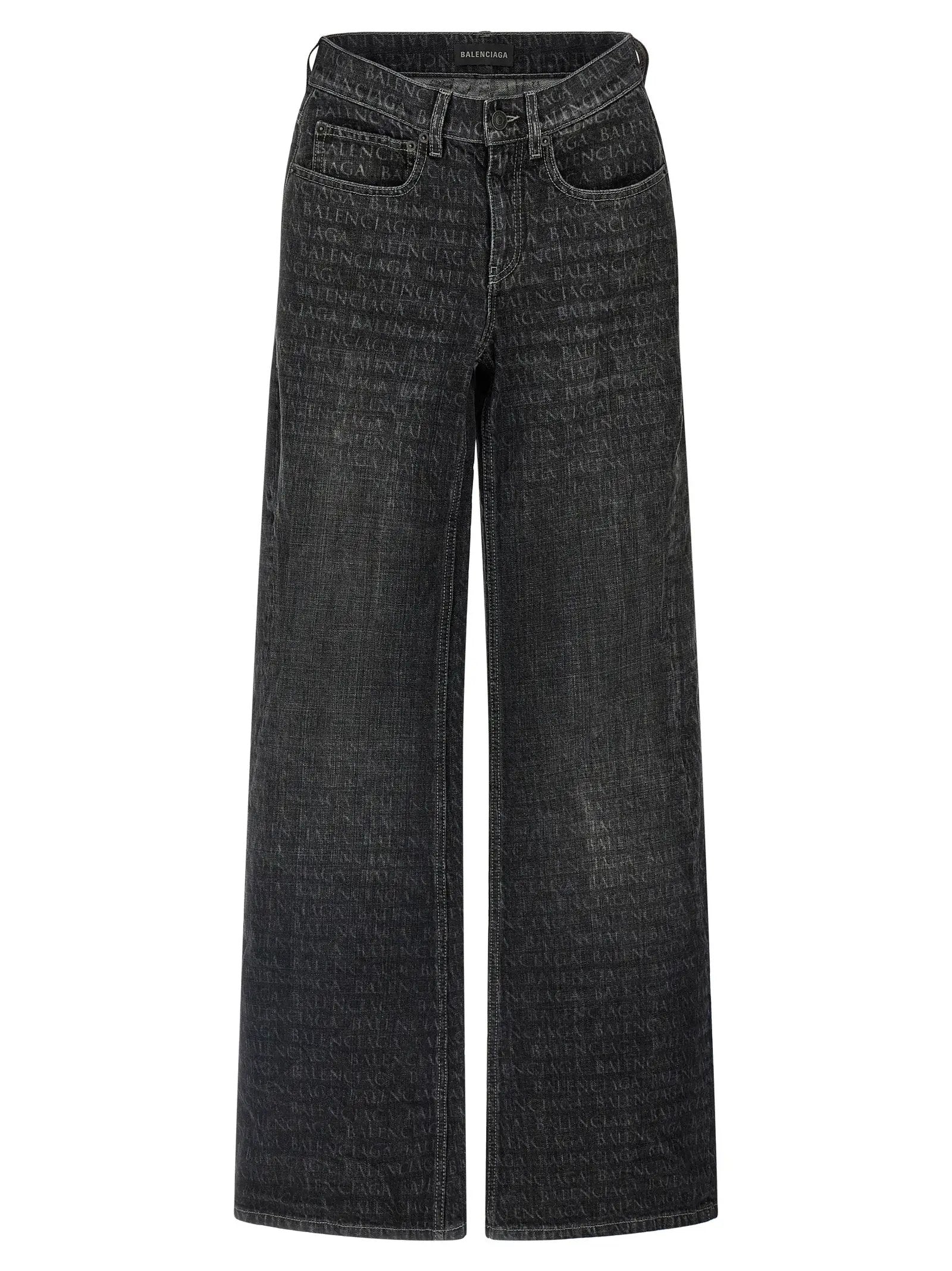 Balenciaga Black Cotton Flared Jeans