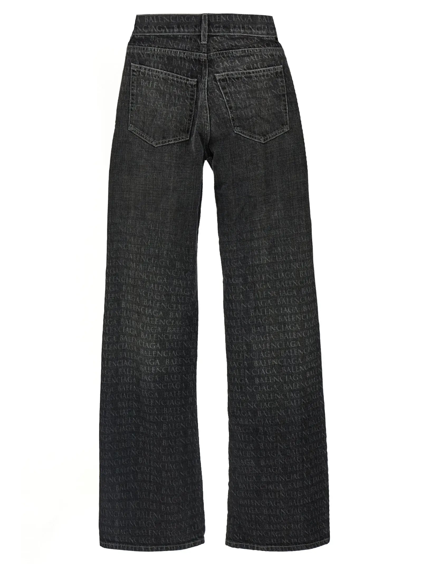 Balenciaga Black Cotton Flared Jeans