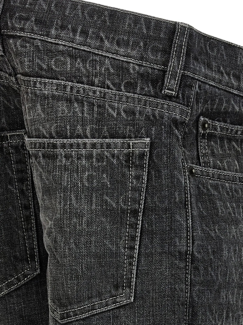 Balenciaga Black Cotton Flared Jeans