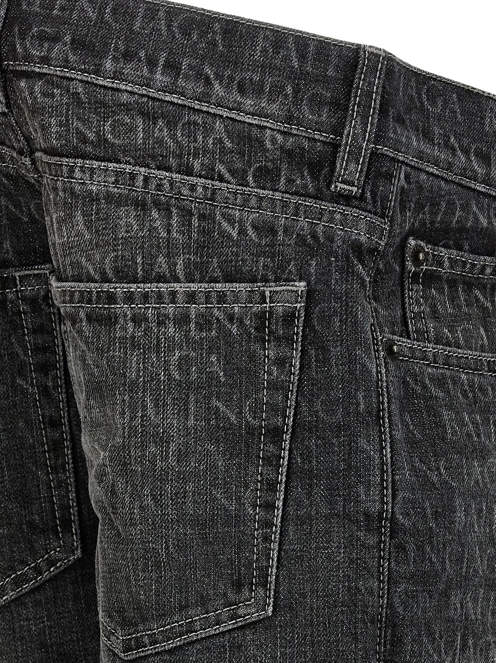 Balenciaga Black Cotton Flared Jeans