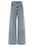 Agolde Blue Cotton Tapered Jeans