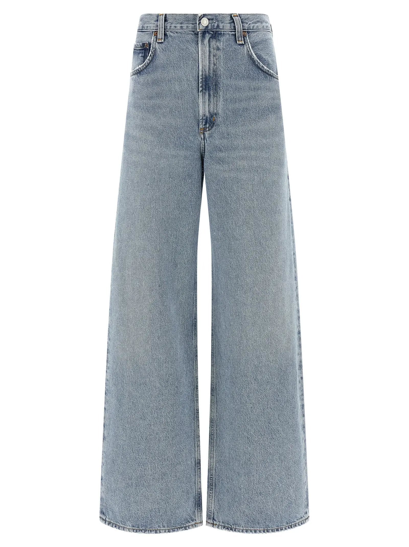 Agolde Blue Cotton Tapered Jeans
