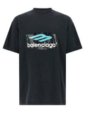 Balenciaga Black Cotton T-Shirt
