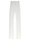 Versace White Cotton Straight-Leg Jeans