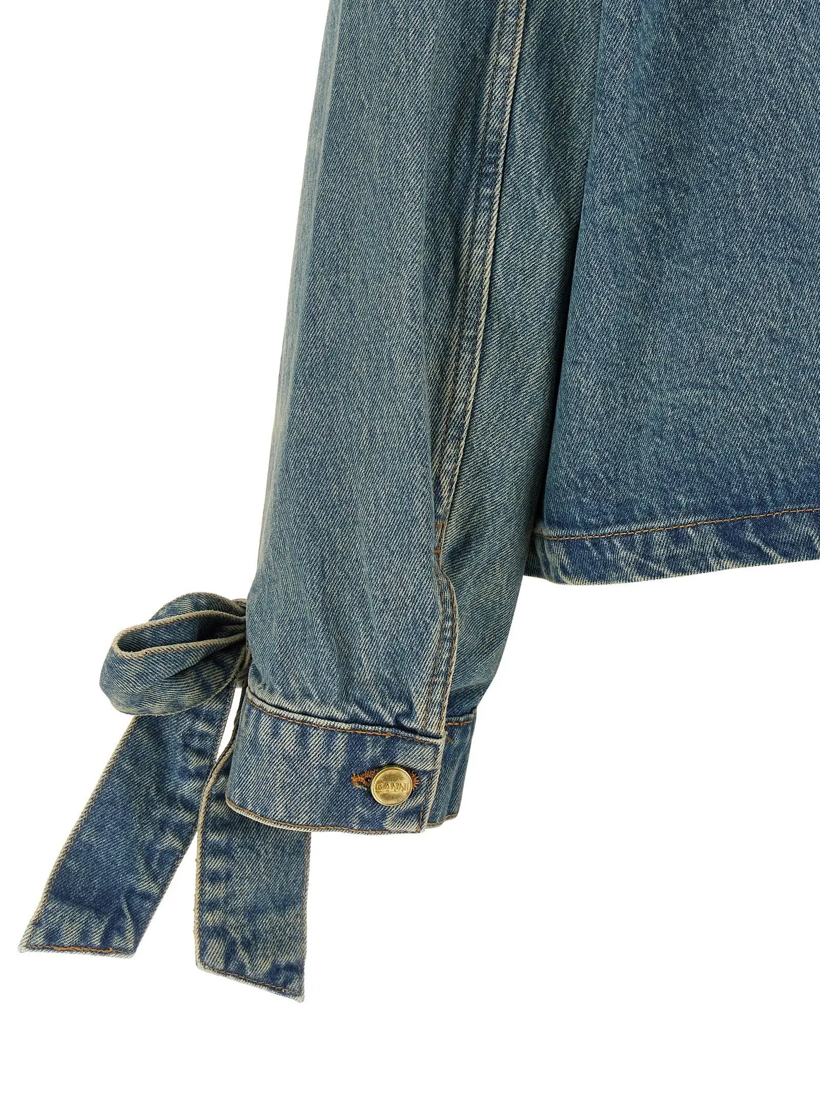 Ganni Blue Organic Cotton Denim Jacket