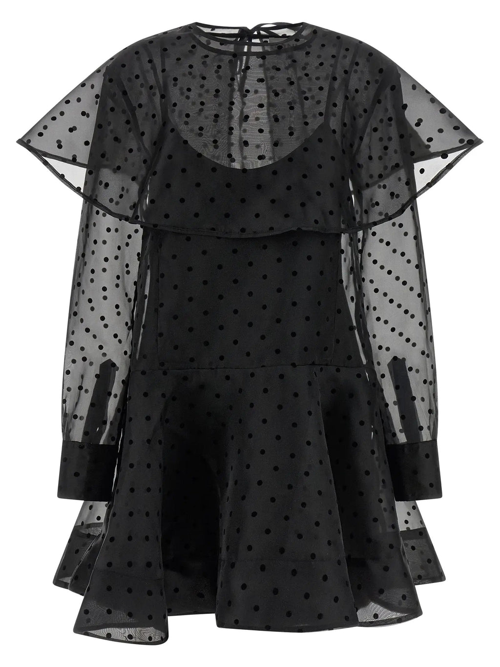 Ganni Black Recycled Polyester Short Dress