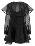 Ganni Black Recycled Polyester Short Dress