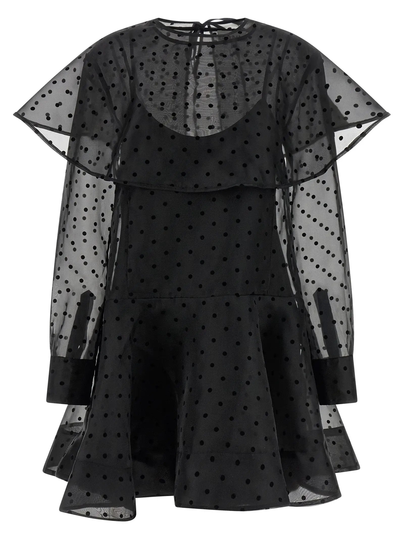 Ganni Black Recycled Polyester Short Dress