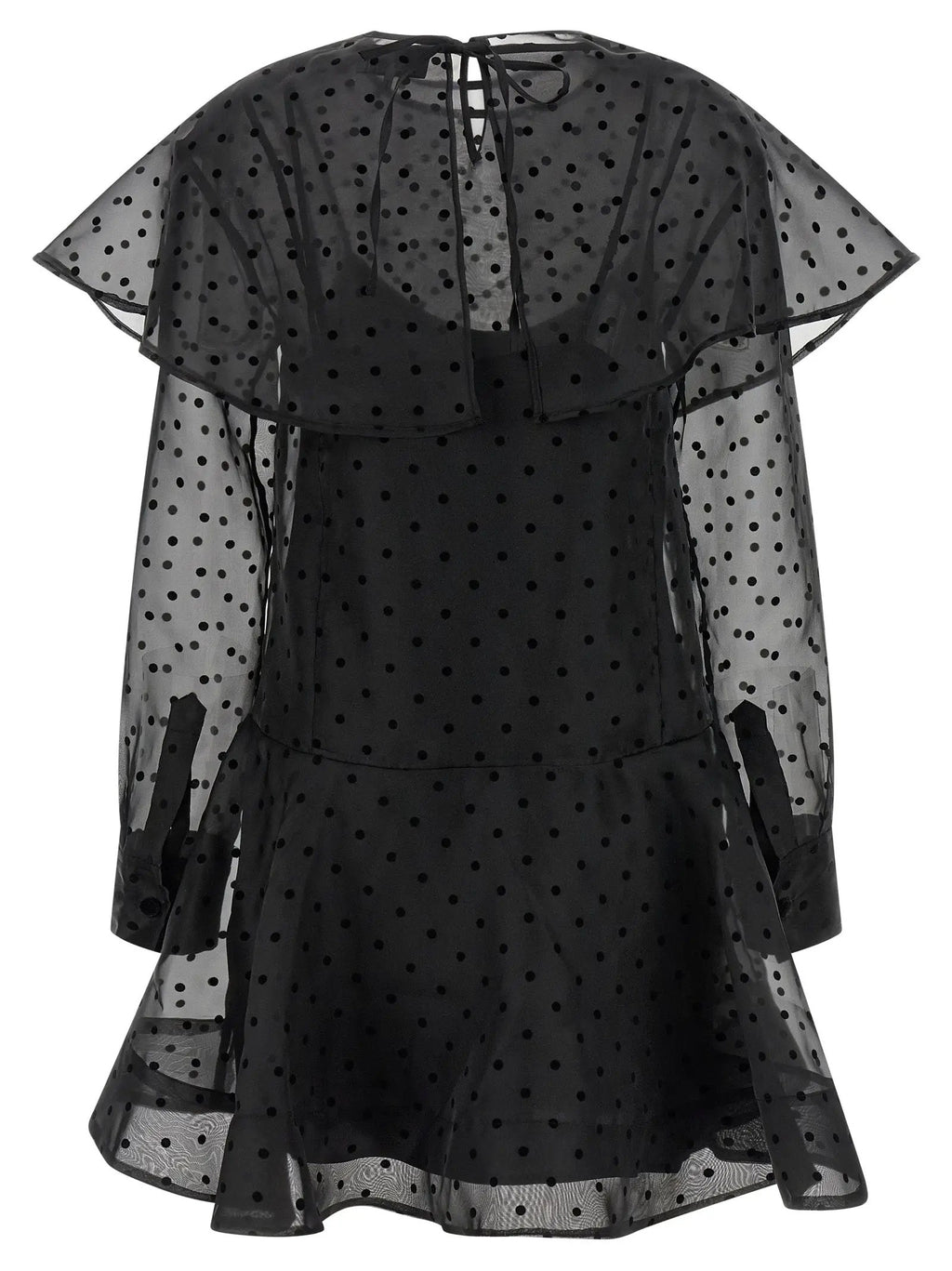 Ganni Black Recycled Polyester Short Dress