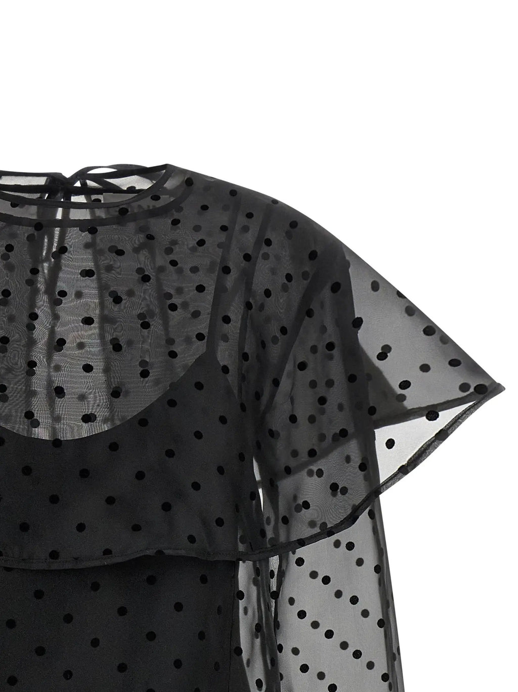 Ganni Black Recycled Polyester Short Dress