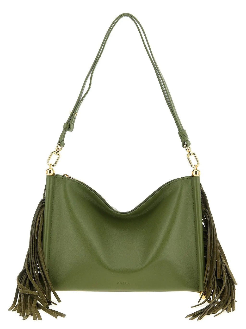 Furla Bicolor Lamb Leather Shoulder Bag
