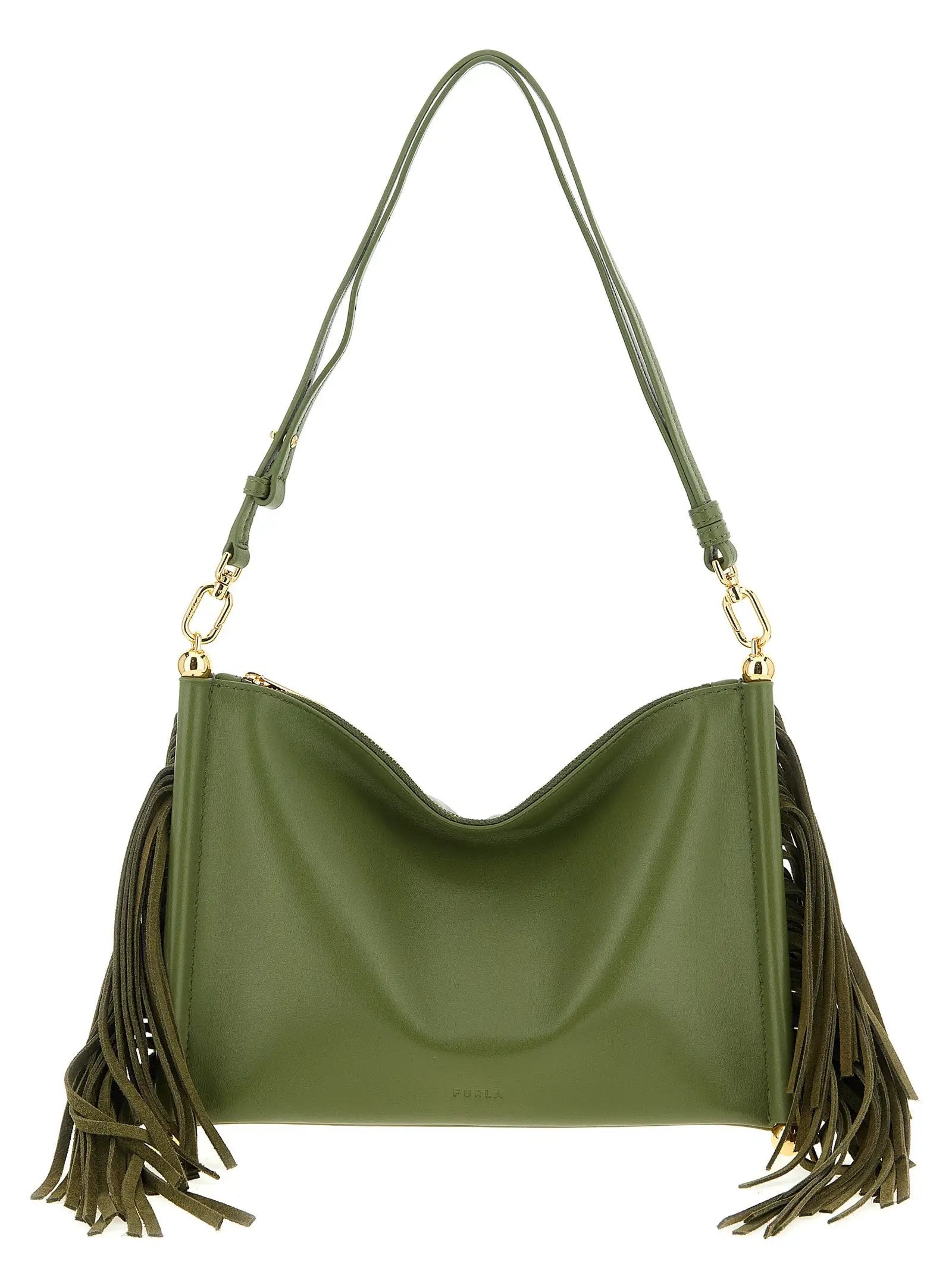 Furla Bicolor Lamb Leather Shoulder Bag