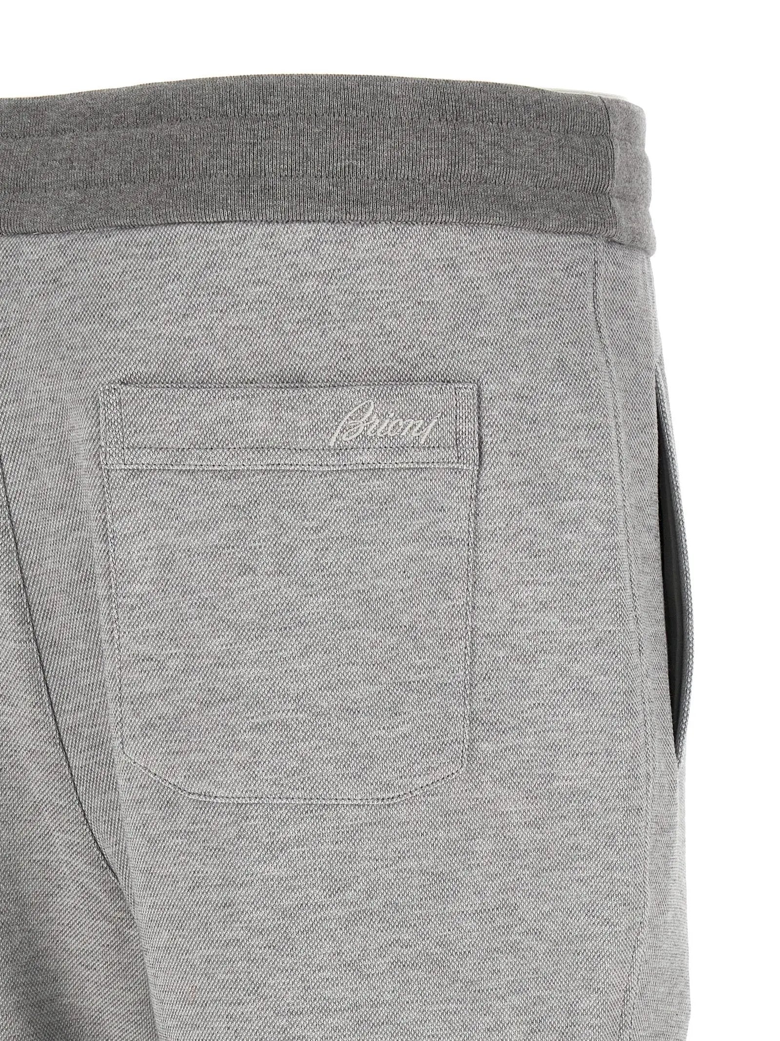 Brioni Gray Cotton Joggers (Workout Pants)