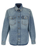 Versace Blue Cotton Blouse