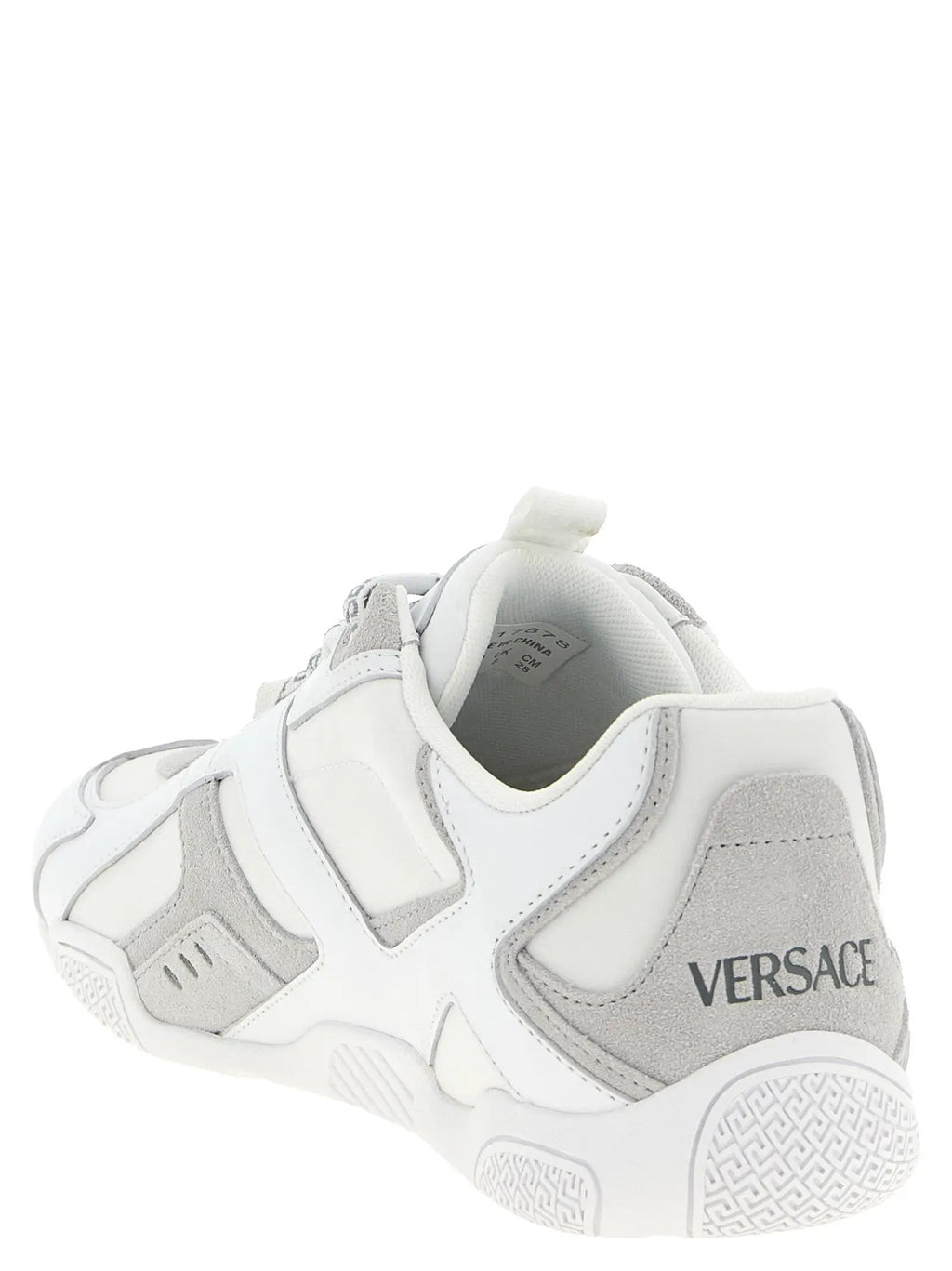 Baskets de sport Versace en cuir de veau blanc