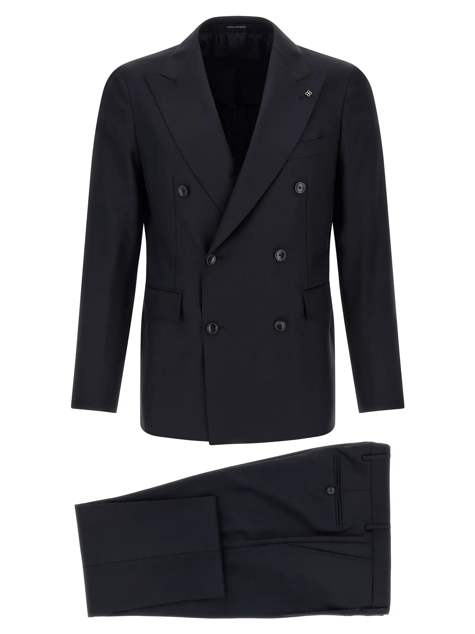 Tagliatore Blue Virgin Wool Two-Piece Suit