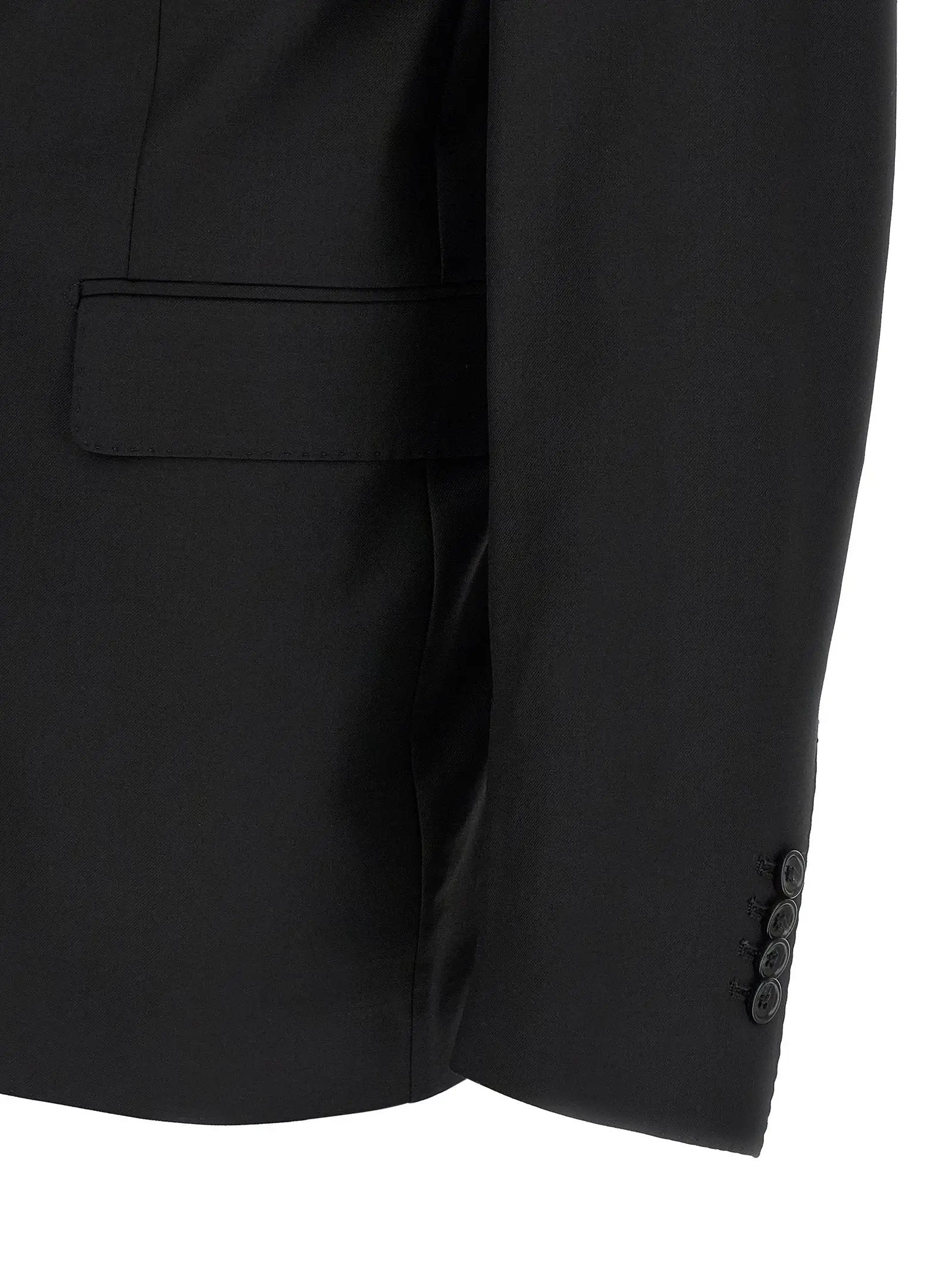 Tagliatore Black Virgin Wool Two-Piece Suit