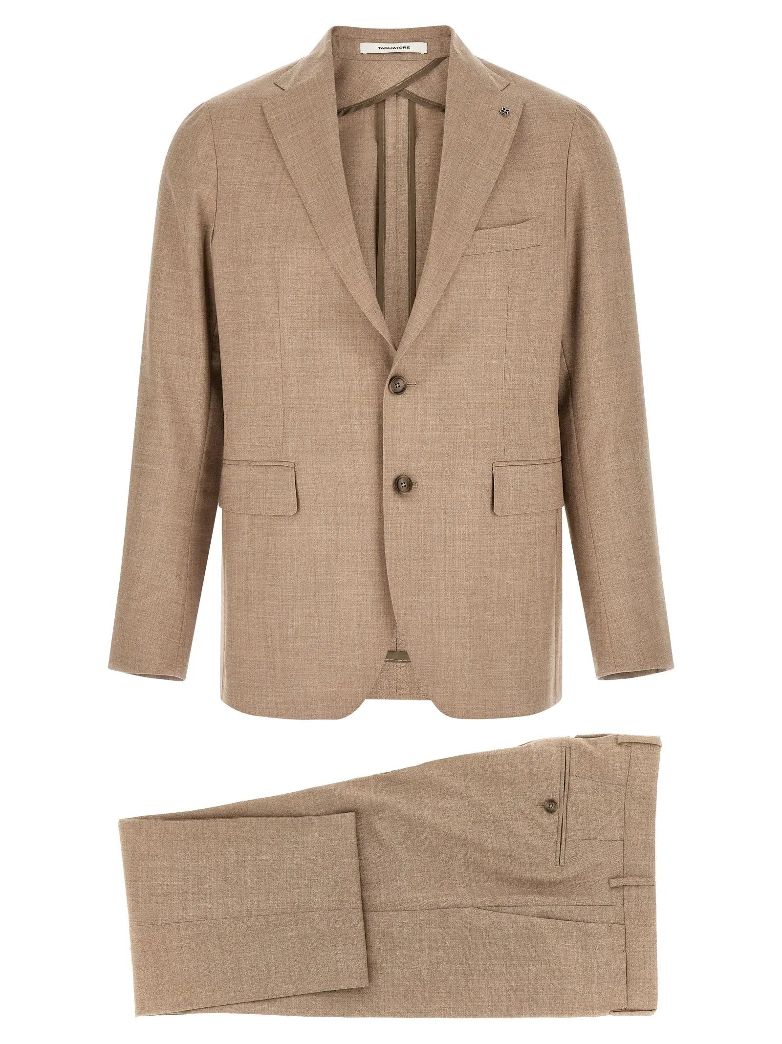 Complet deux pièces Tagliatore en laine vierge beige