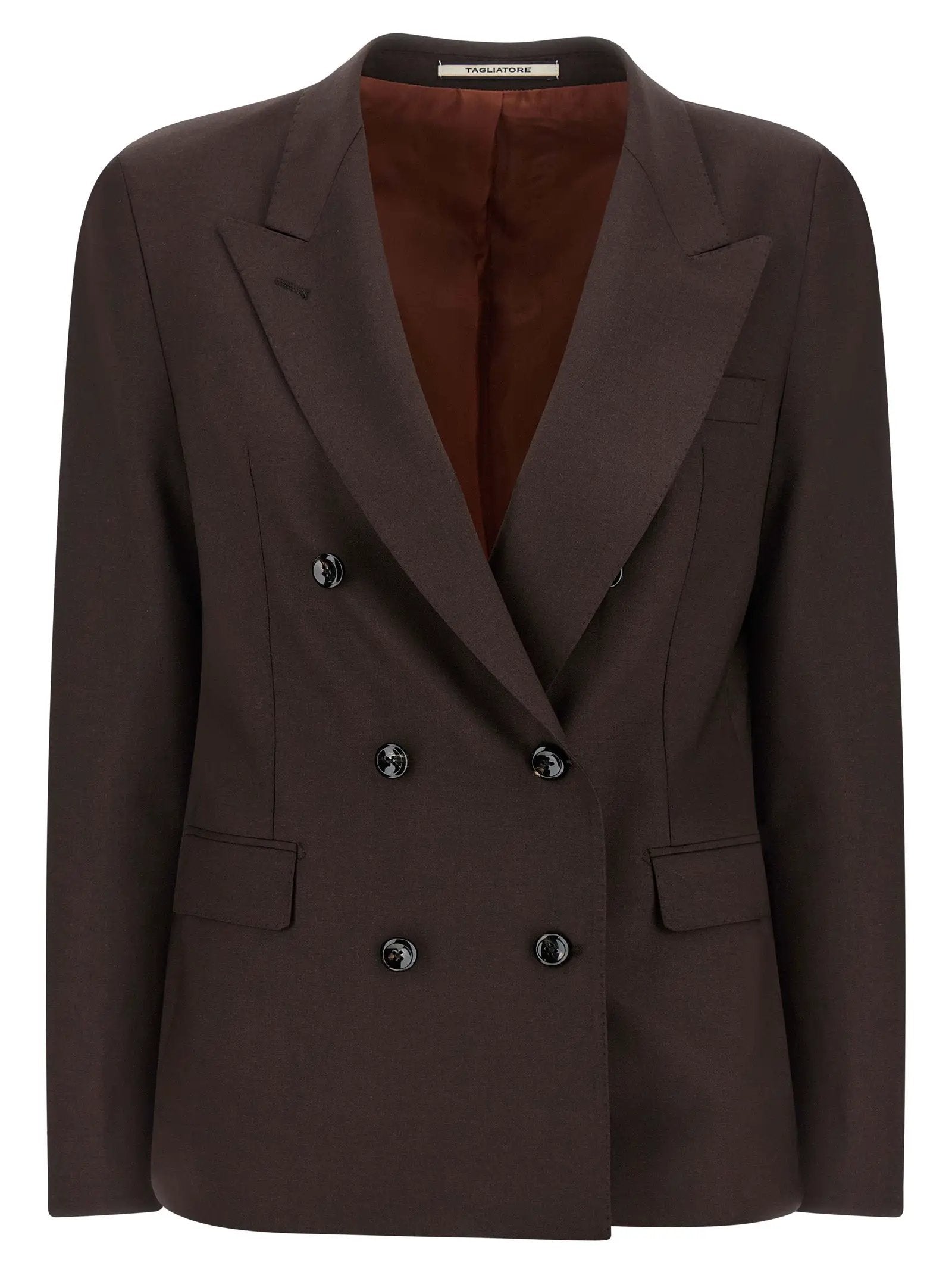 Tagliatore Brown Virgin Wool Blazer