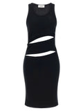 Coperni Black Organic Cotton Short Dress