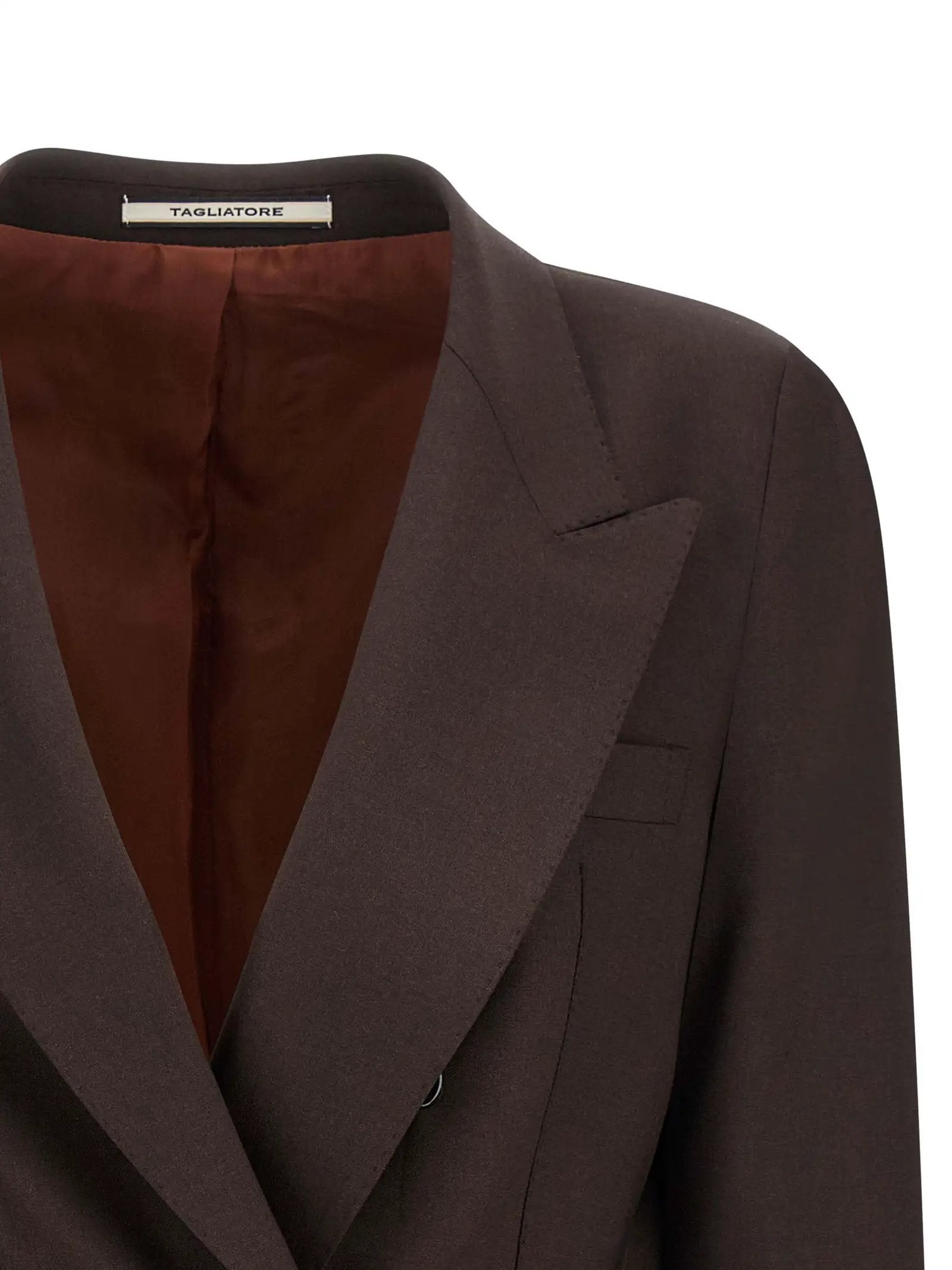 Tagliatore Brown Virgin Wool Blazer