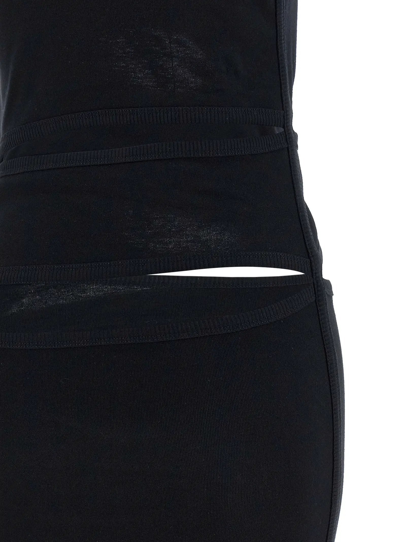 Coperni Black Organic Cotton Short Dress