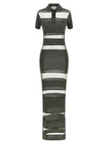 Coperni Bicolor Cotton Long Dress