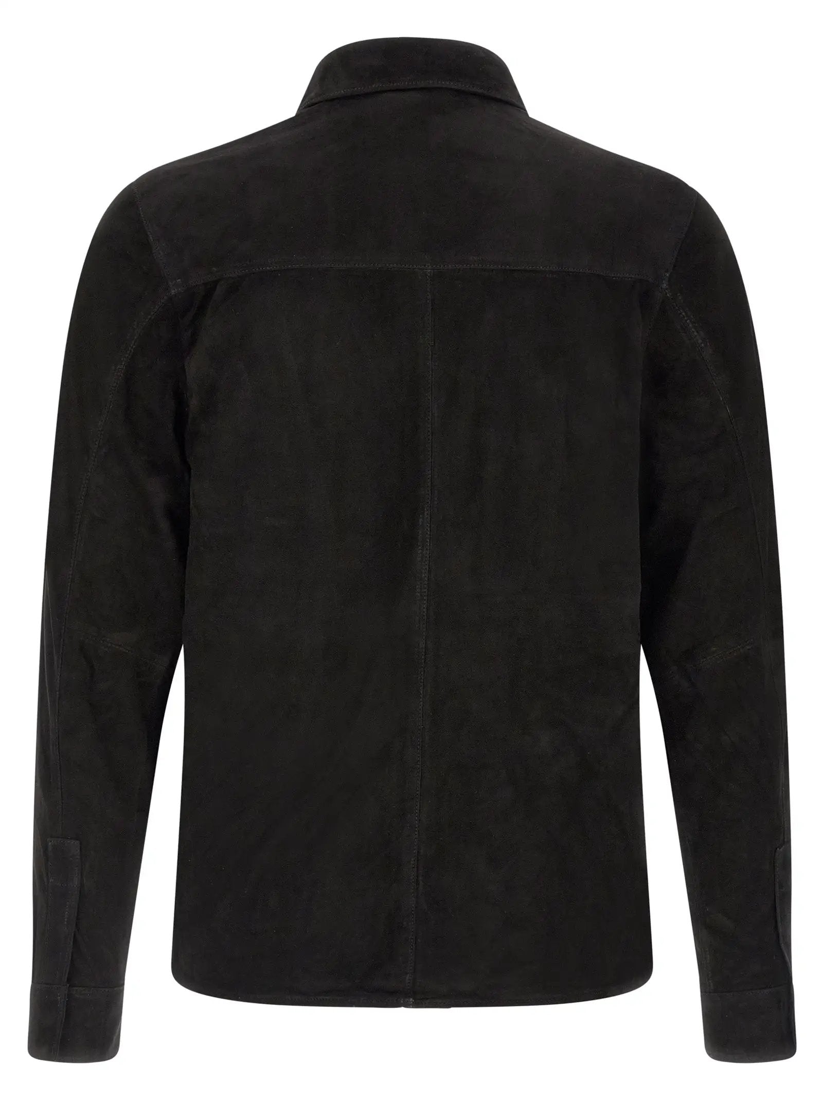 GIORGIO BRATO Black Suede Leather Blouse