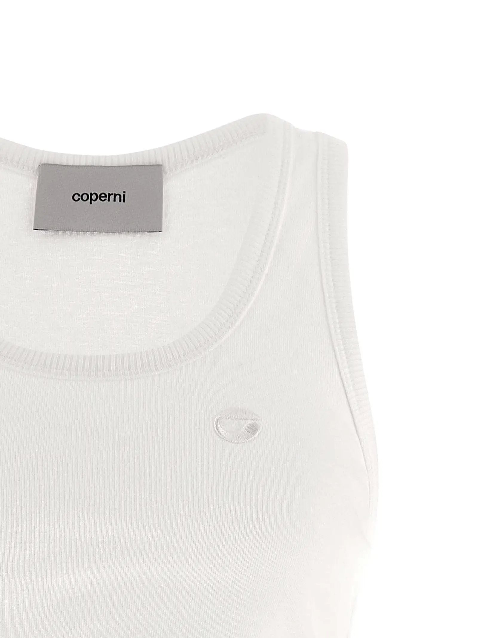 Débardeurs Coperni en coton biologique blanc