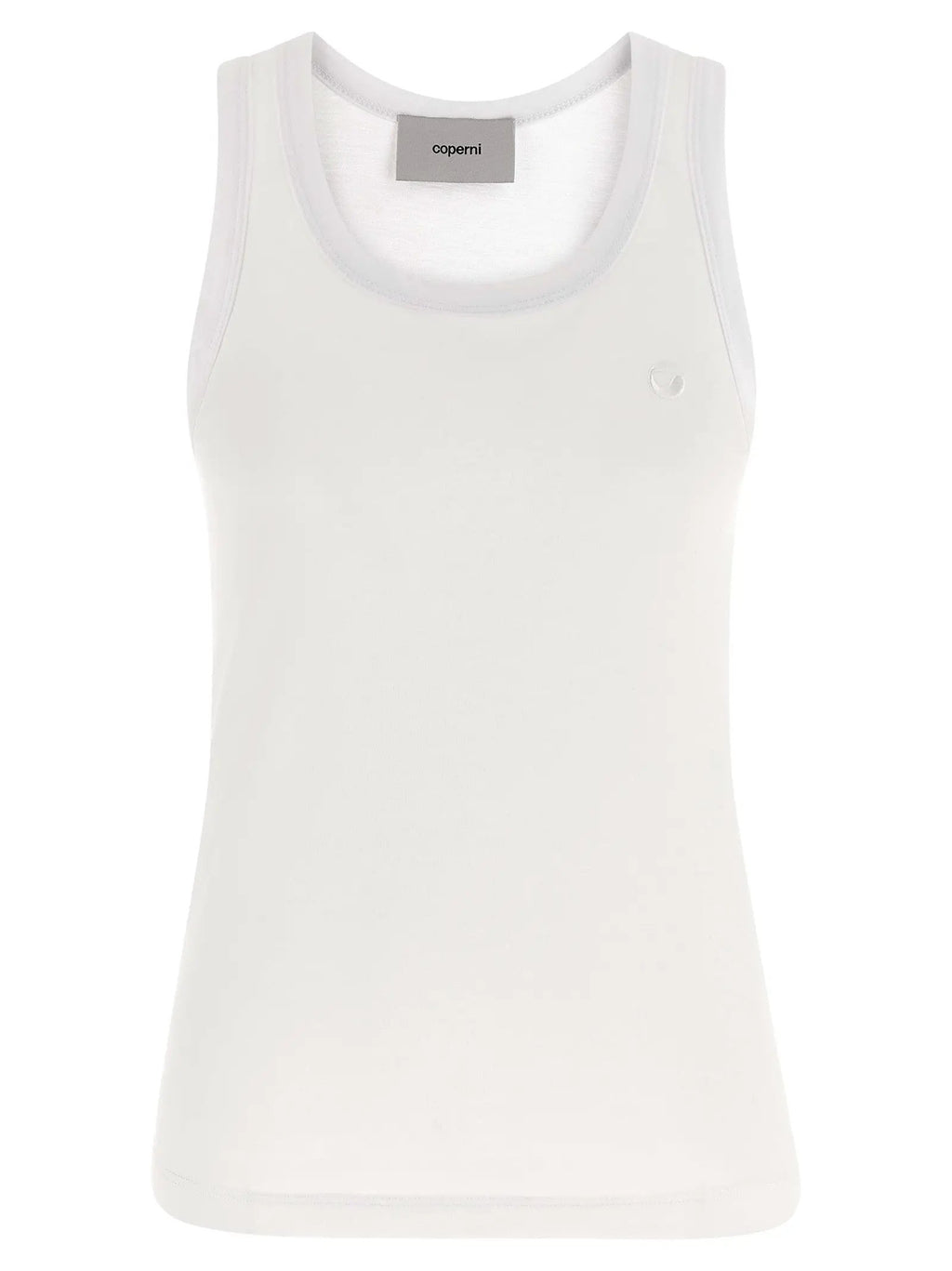 Coperni White Cotton Sleeveles T-Shirt